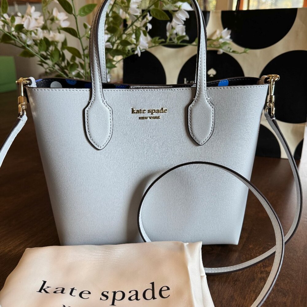 NEW Kate Spade Bleecker Medium Crossbody Tote with Dust Bag - Stone Path